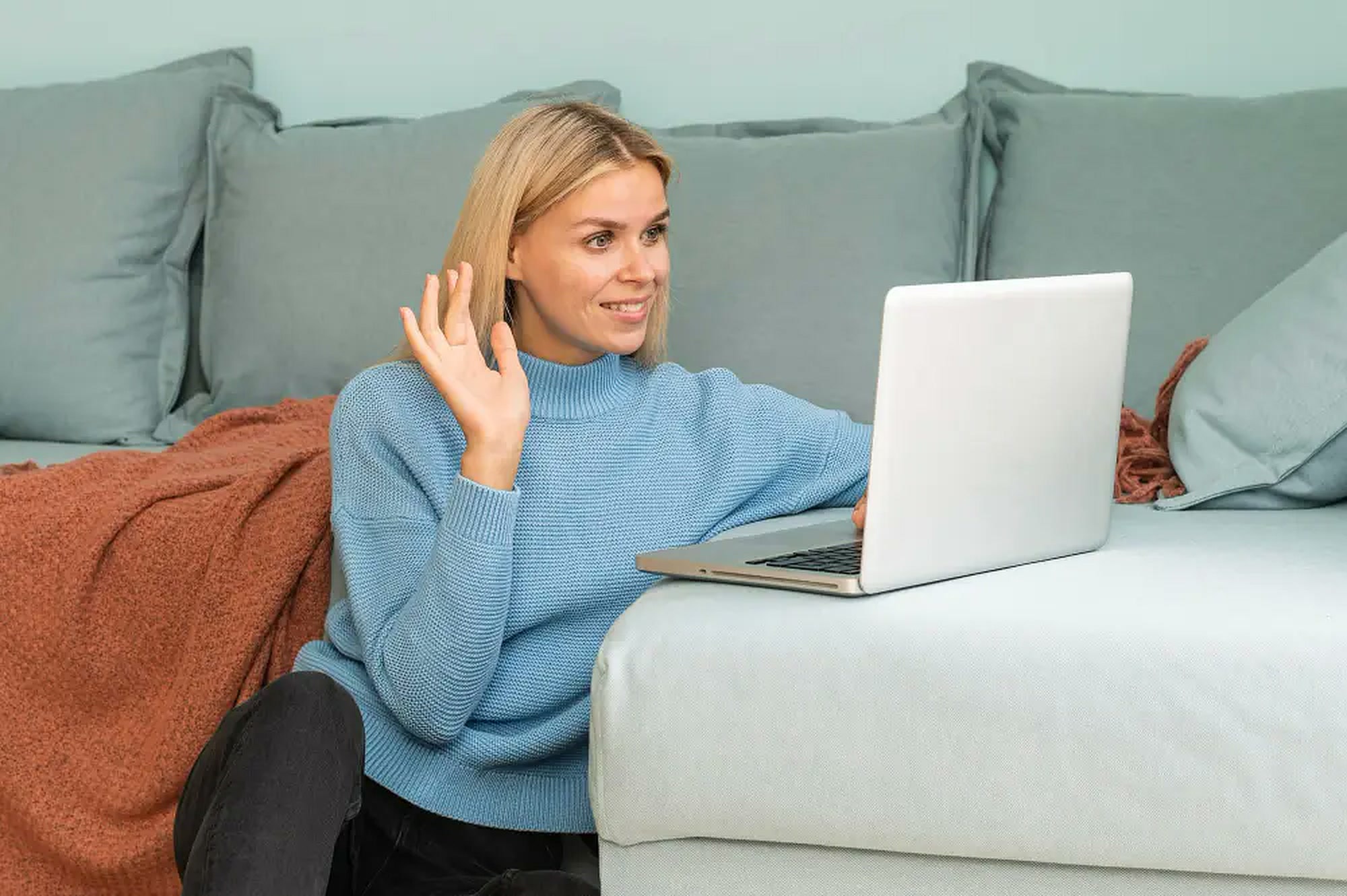A Revival provider connecting with a patient by secure video