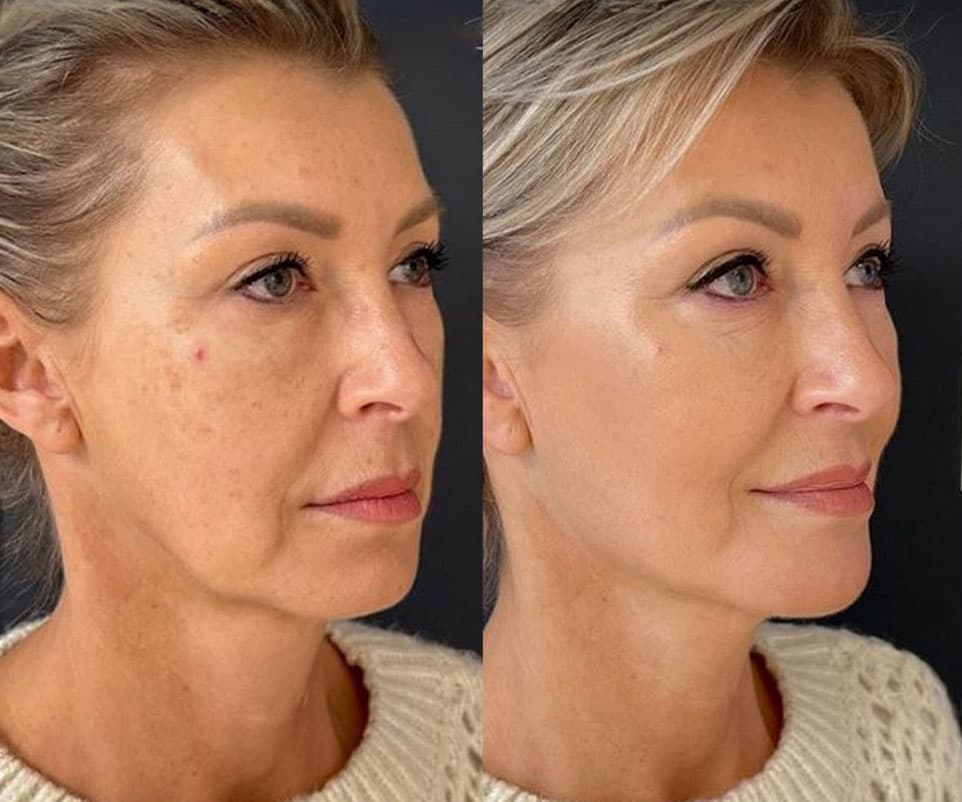 Xerf treatment before and after comparison